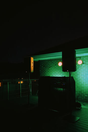 Reception dancefloor lighting setup